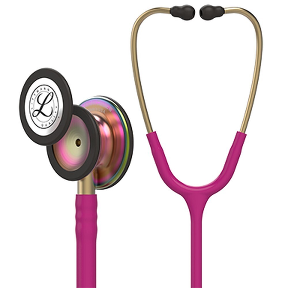 Стетоскоп Littmann Classic III, малиновая трубка, акустическая головка цвета радуги, 69 см, 5806