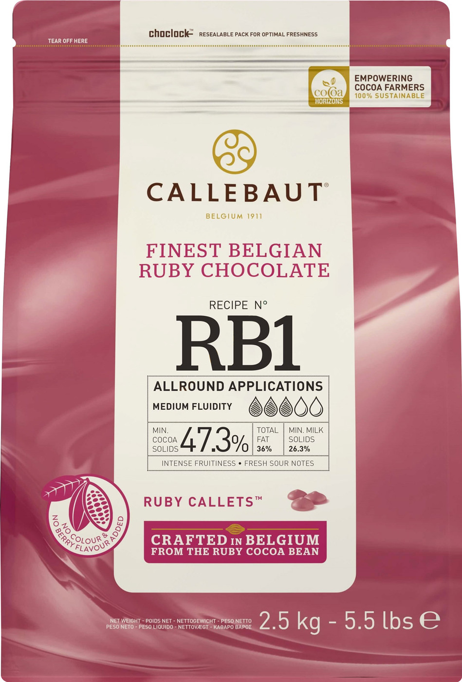 Цветной шоколад Callebaut Руби