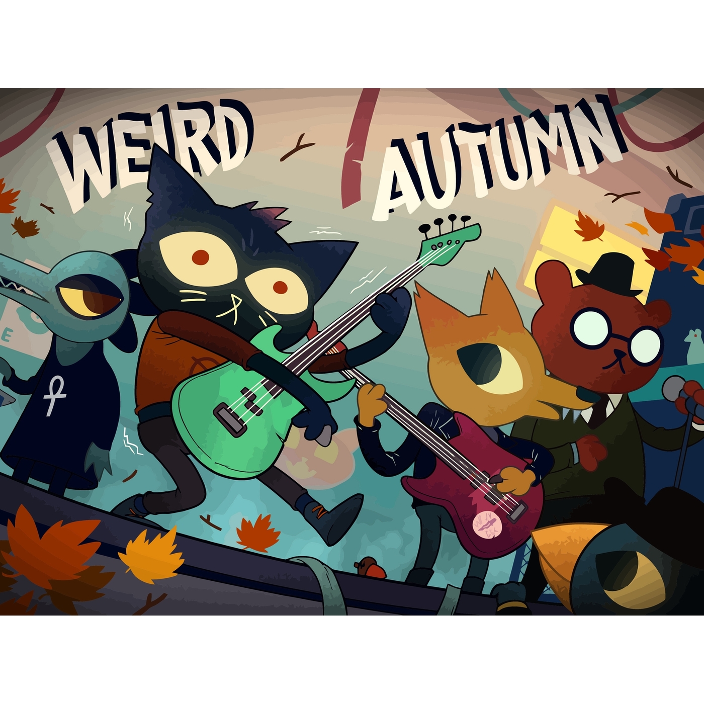 In night. Night in the Woods группа. Night in the Woods Мэй. Nitw Мэй Боровски Art. Night in the Woods Мэй с гитарой.