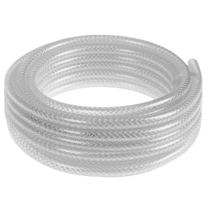 Шланг ПВХ Силикон, армированный, пищевой, прозрачный, 20м. д 19мм.х2 ...