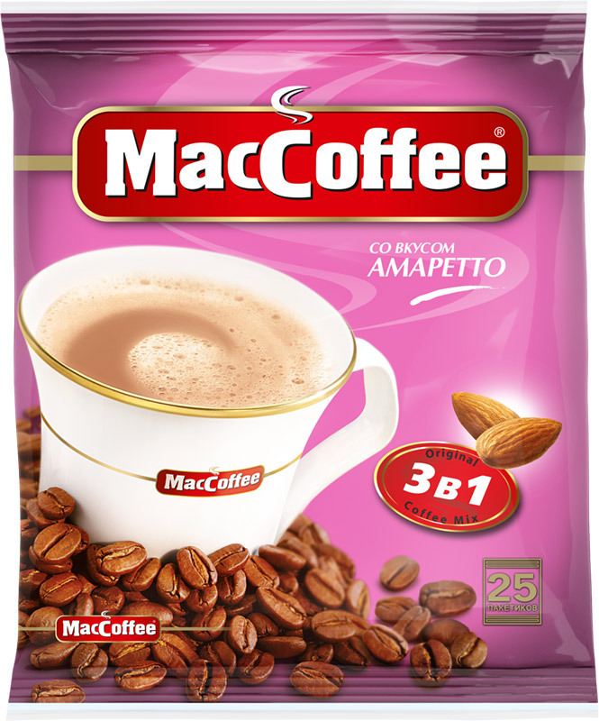 Растворимый кофейный напиток MacCoffee (МакКофе) the Original Amaretto ...