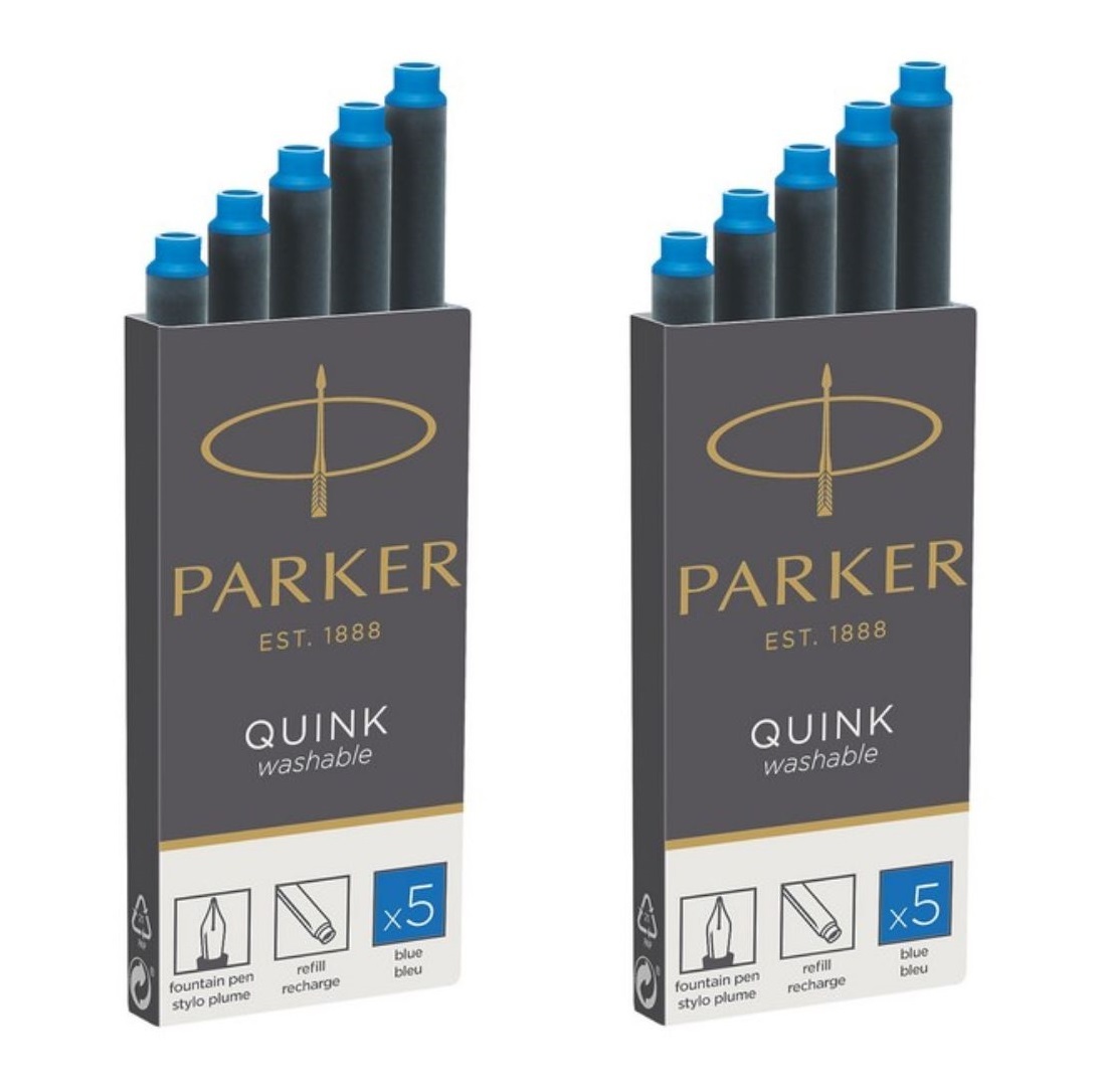 Parker картриджи синие смываемые 10 штук Parker Ink Cartridges Quink Ink Z11