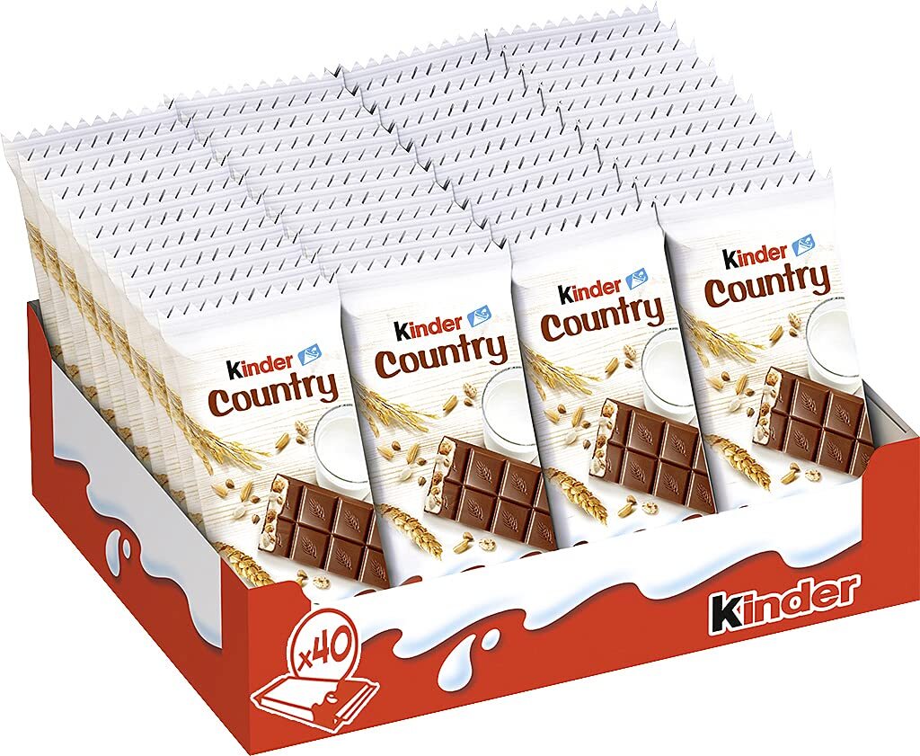 Шоколад молочный kinder Chocolate, со злаками, 23,5 г