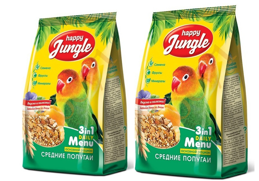 Корм для попугаев jungle. Happy jungle корм для попугаев. попугайка корм для попугаев 500г.