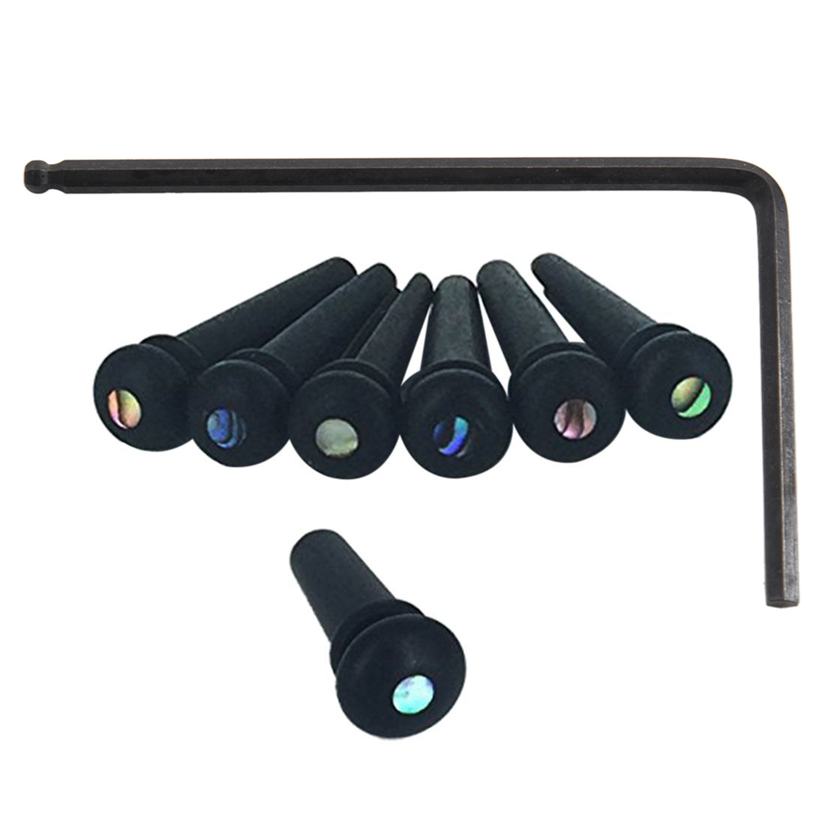 7PCS Гитара Аксессуары 1 x Гитарная ферма для стержня и 6 x Гитарные булавк...