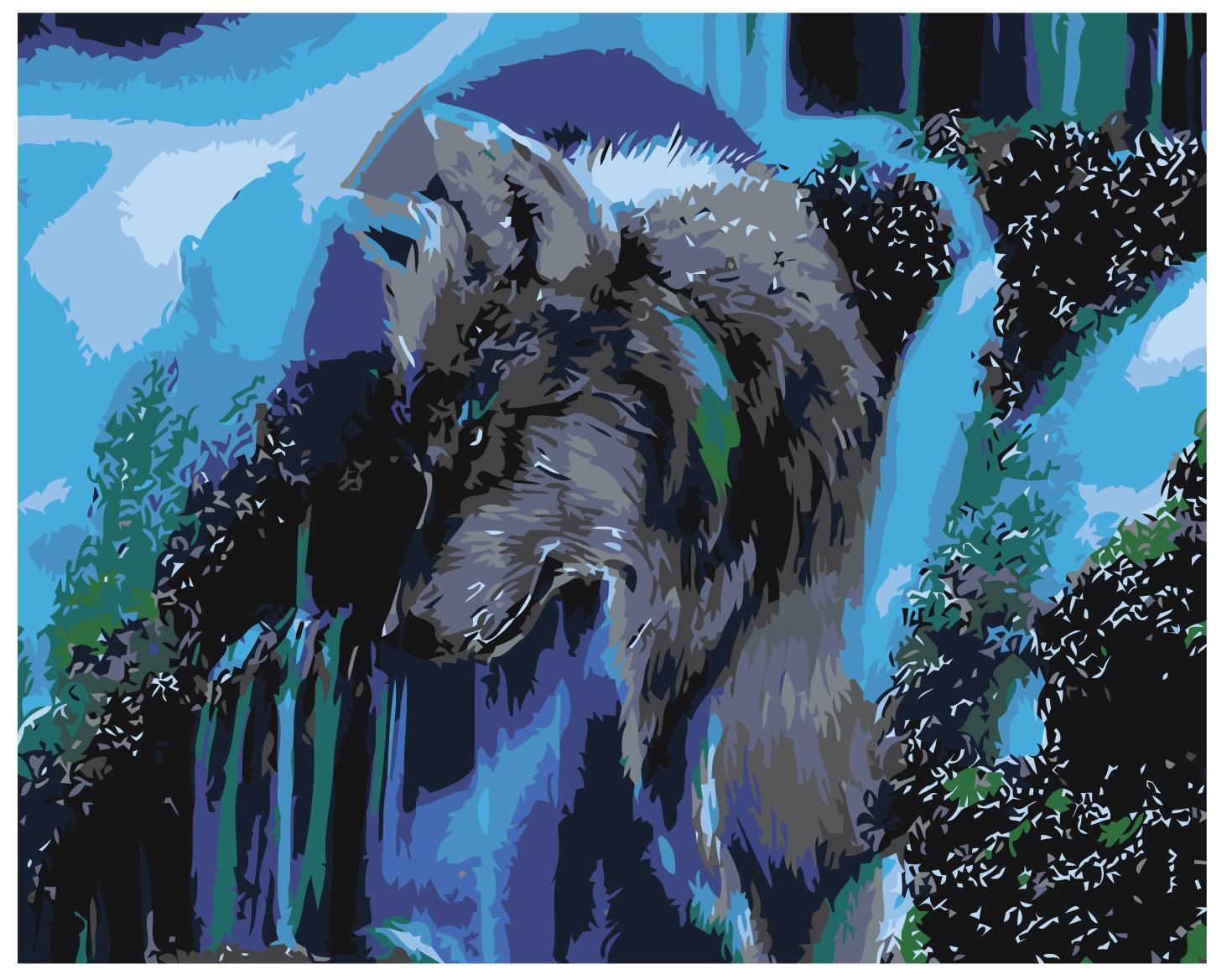 Волк и водопад