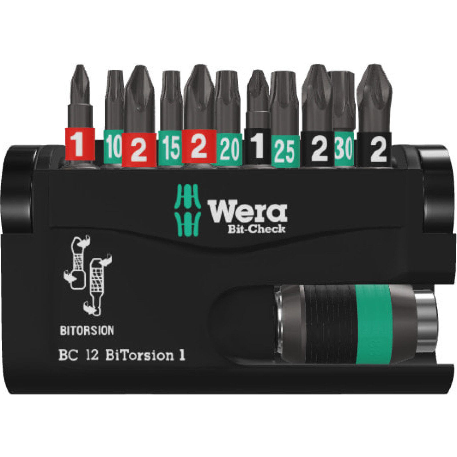 Bite check. Набор wera we-057420. набор бит универсальный wera bit-check 30 bitorsion 1, 30 предметов we-057430.