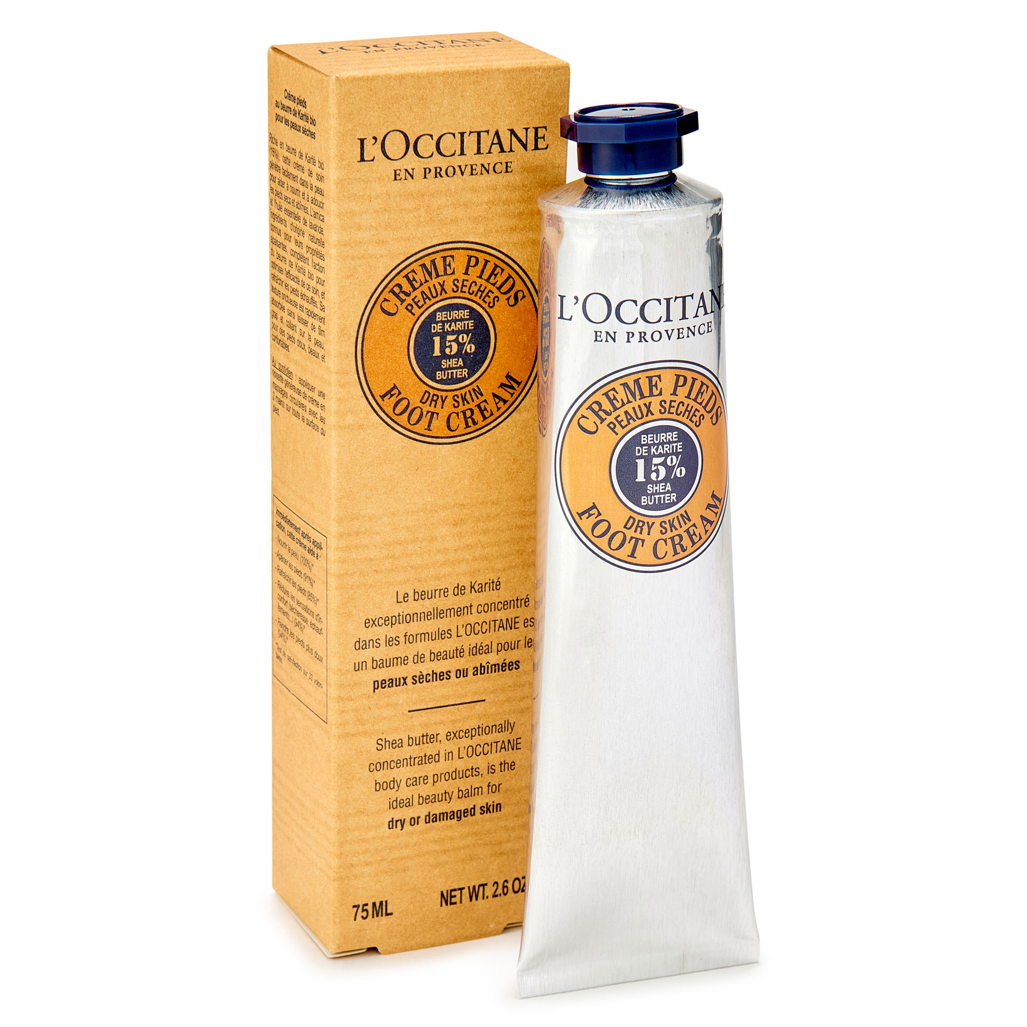L'Occitane FOOT CREAM / Крем для ног питательный Карите, 75мл / Крем