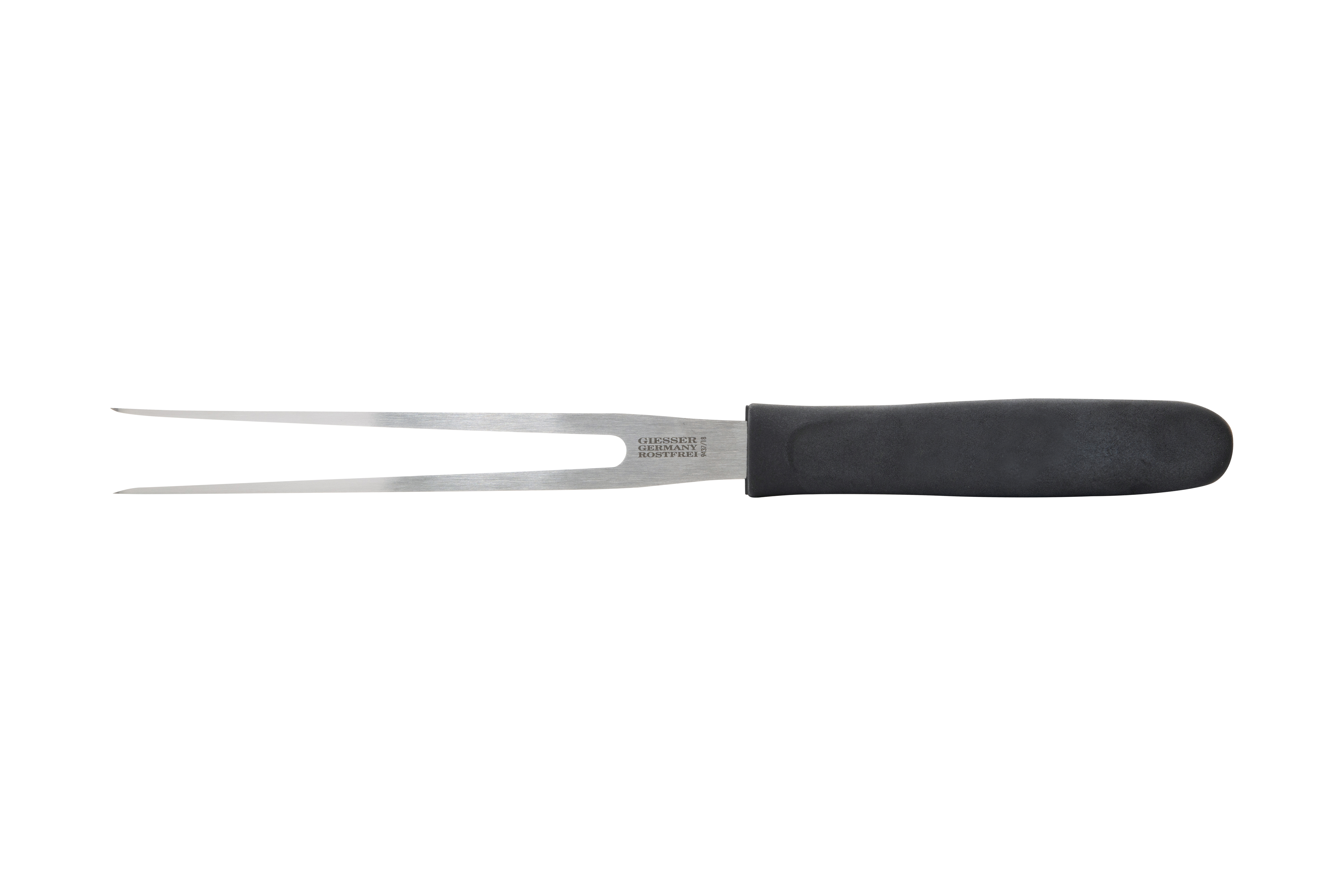 Вилка транжирная "поварская". Нож-Экономка, черная ручка Giesser Messer арт. 8249 (Германия). Giesser 8232 11,5. Вилка для мяса 2006301 Fissler.