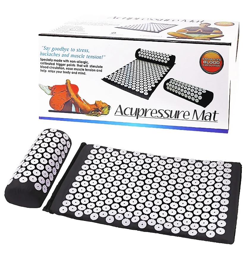 Акупунктурный массажный коврик Acupressure Mat/Игольчатый коврик