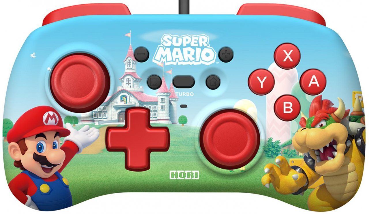 Hori Геймпад проводной Супер Марио (Super Mario) (NSW-276A) (Switch),  разноцветный