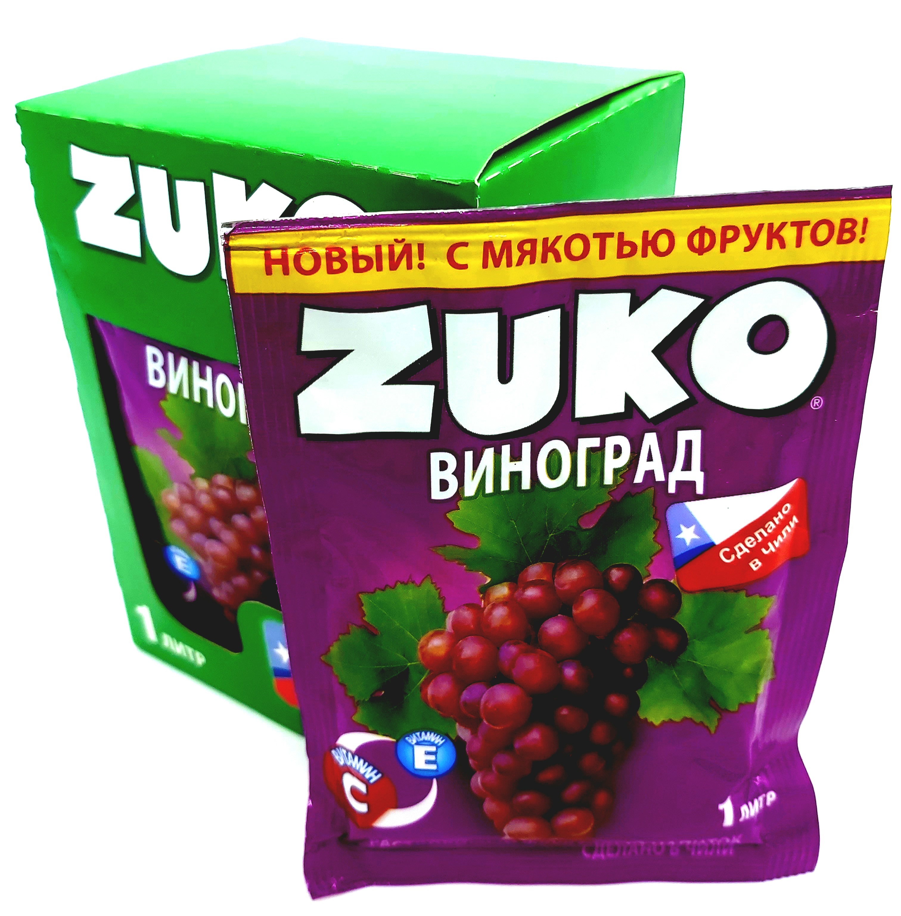Растворимый напиток ZUKO со вкусом Винограда, напиток Зуко из 90-х, 1 ...