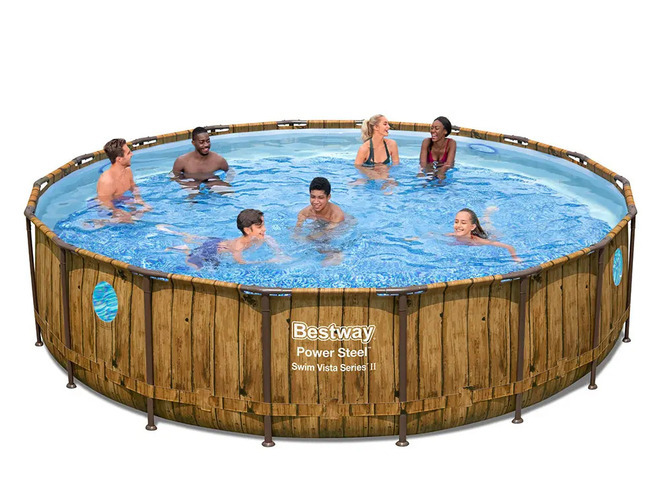 Каркасный бассейн (488x122) ,Bestway 56725 Power Steel Swim Vista