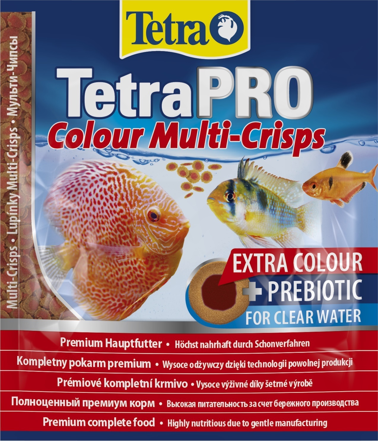 Корм Tetra TetraPRO Colour Multi-Crisps 12 г (чипсы) премиум, для всех видов тропических рыб, усиливает яркость окраски