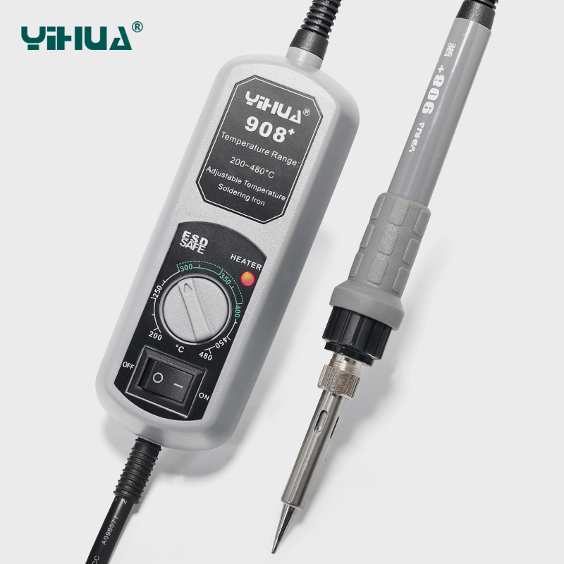 Паяльная станция Yihua 908+ portable, паяльник 220..480C, 60W