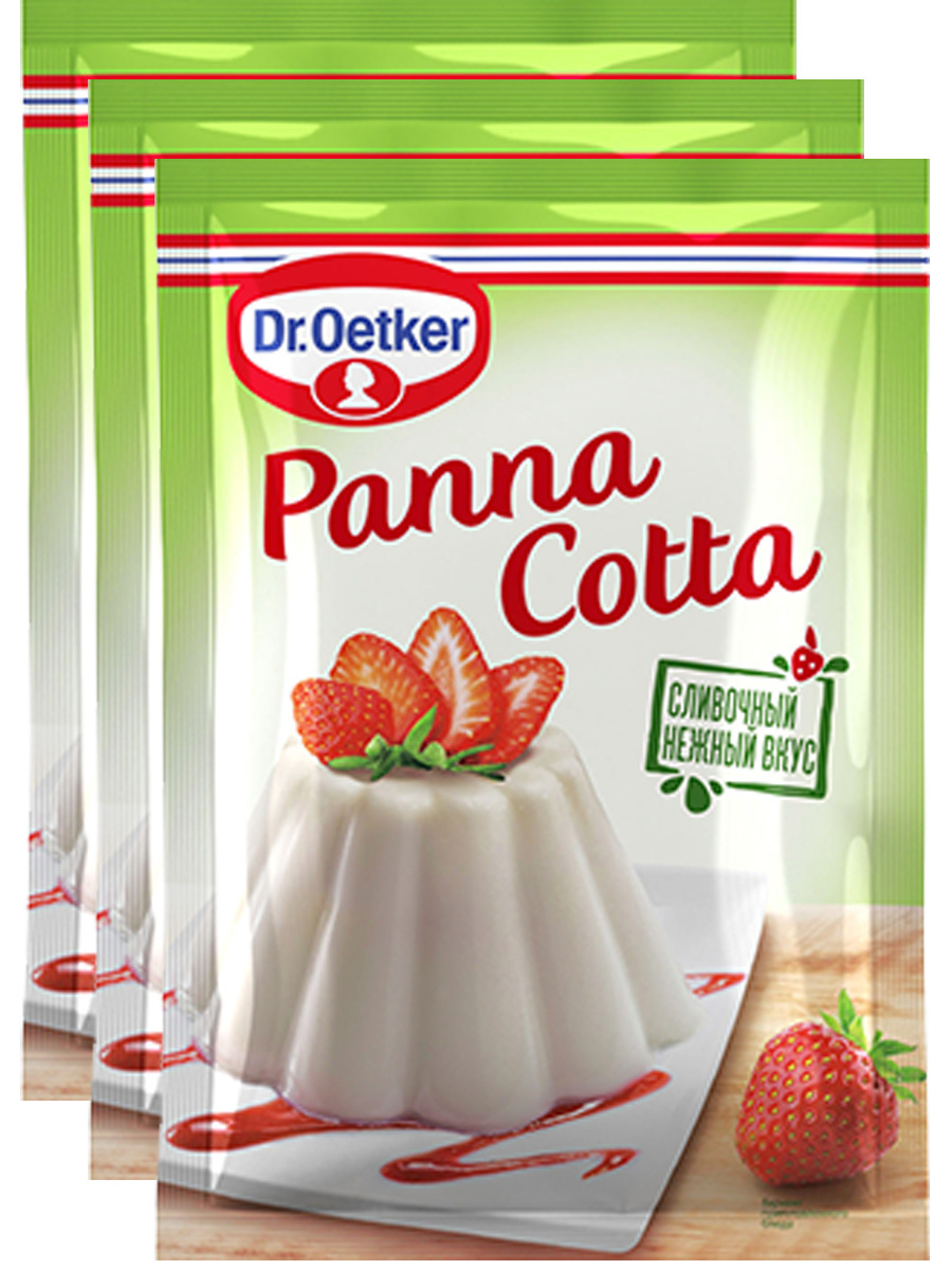 Dr.Oetker Десерт Panna Cotta Панна Котта 67 г х 3 шт - купить с доставкой  по выгодным ценам в интернет-магазине OZON (470058193)