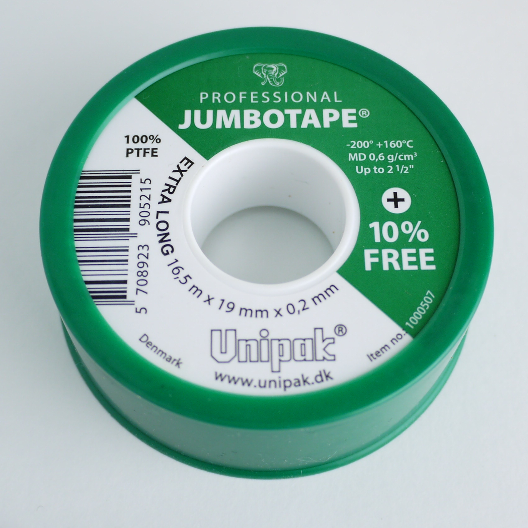 Фум-лента Unipak 19мм х 0,2мм х16.5м JUMBOTAPE professional