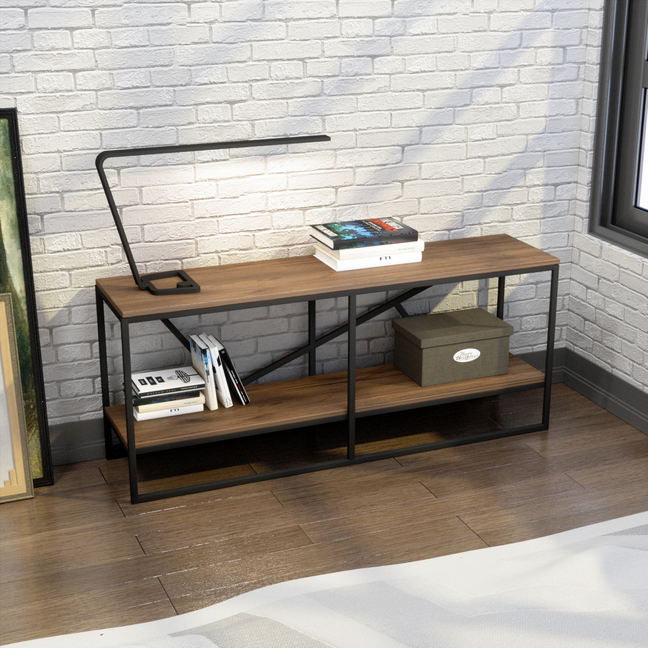 Стеллаж Лофт_делис_металл_этажерка_4, 120х30х50 см, Delice - купить по выгодной цене в интернет-магазине OZON (847802366)