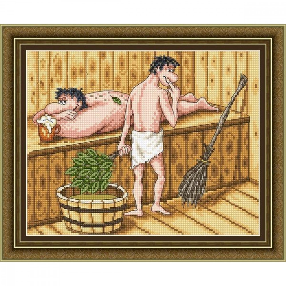 Вышивка на тему баня