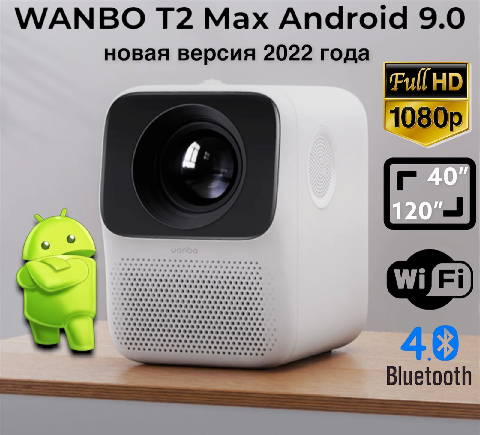 Проектор Wanbo T2 Max (экосистема Xiaomi, российская версия, EAC ...
