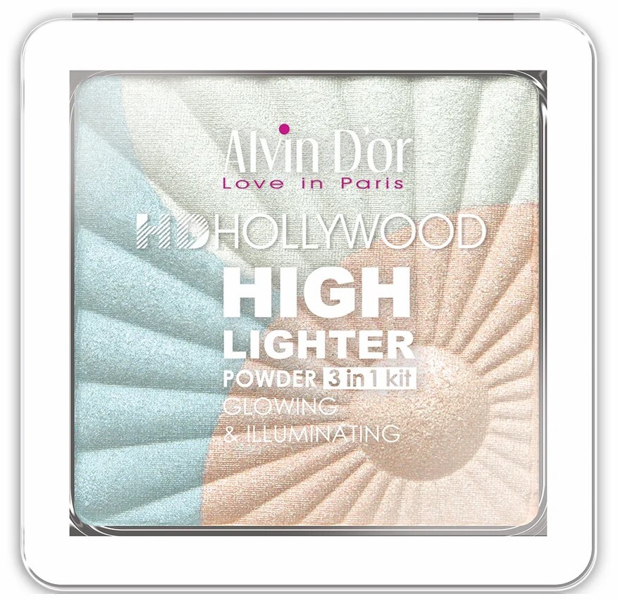 Alvin D'or Хайлайтер HD Hollywood Glow Illuminating 3 in 1 kit, тон 01