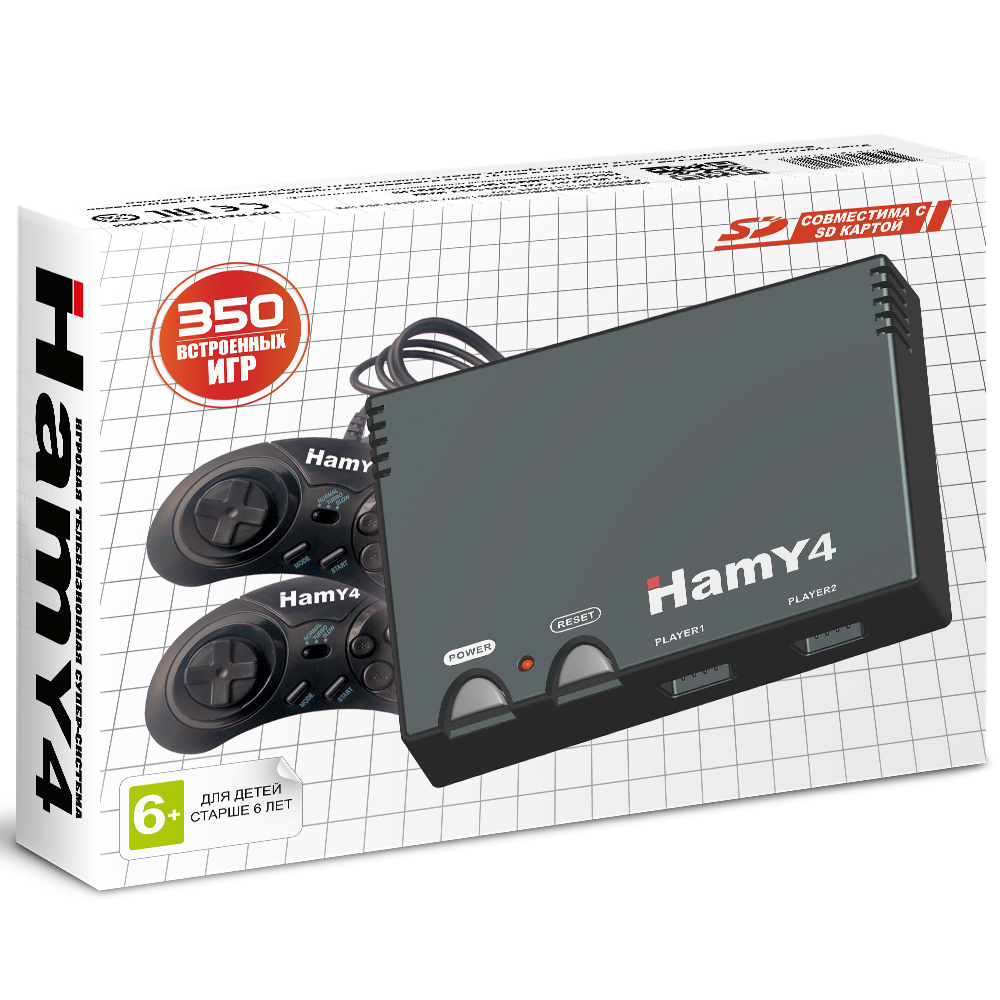 Игровая приставка HAMY 4 (16+8 bit) Classic + 350 игр - купить с доставкой  по выгодным ценам в интернет-магазине OZON (179618278)