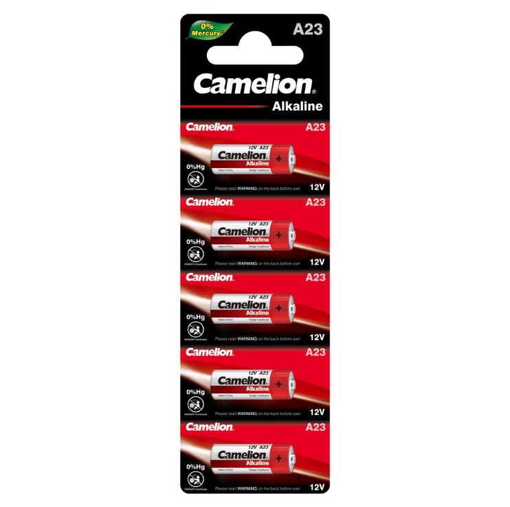 Батарейка алкалиновая для сигнализации тип a23 12в 1шт camelion plus alkaline lr23a bp1