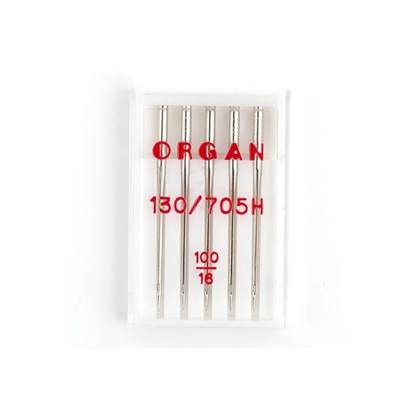 Иглы ORGAN универсальные №100, 5 игл для бытовых швейных машин