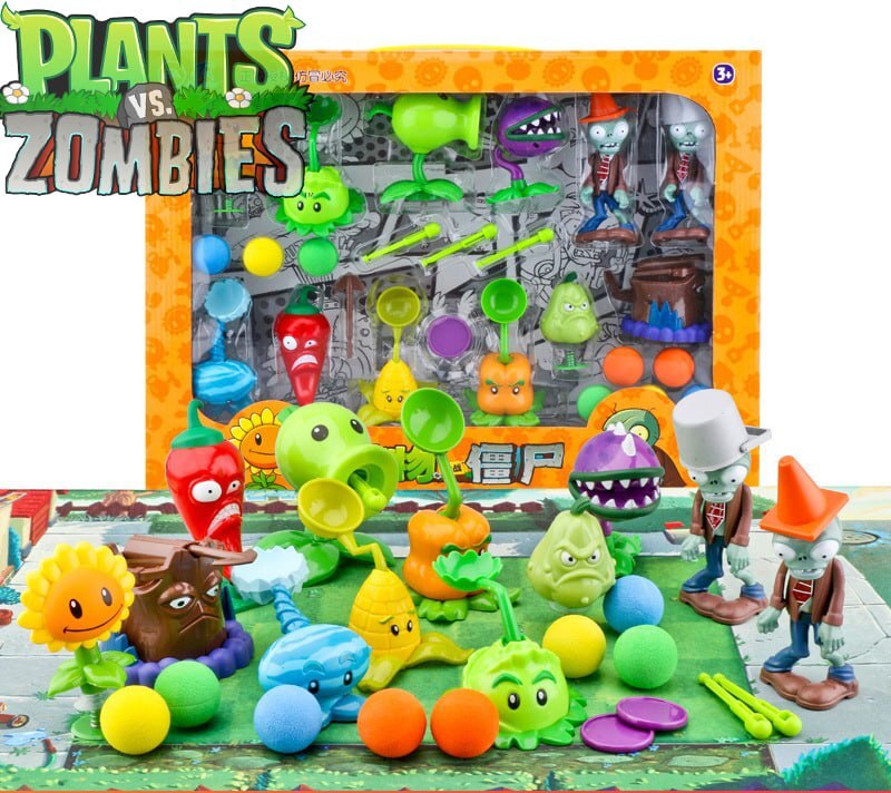 Игровой набор Зомби Против Растений инерционные игрушки Plants vs Zombie