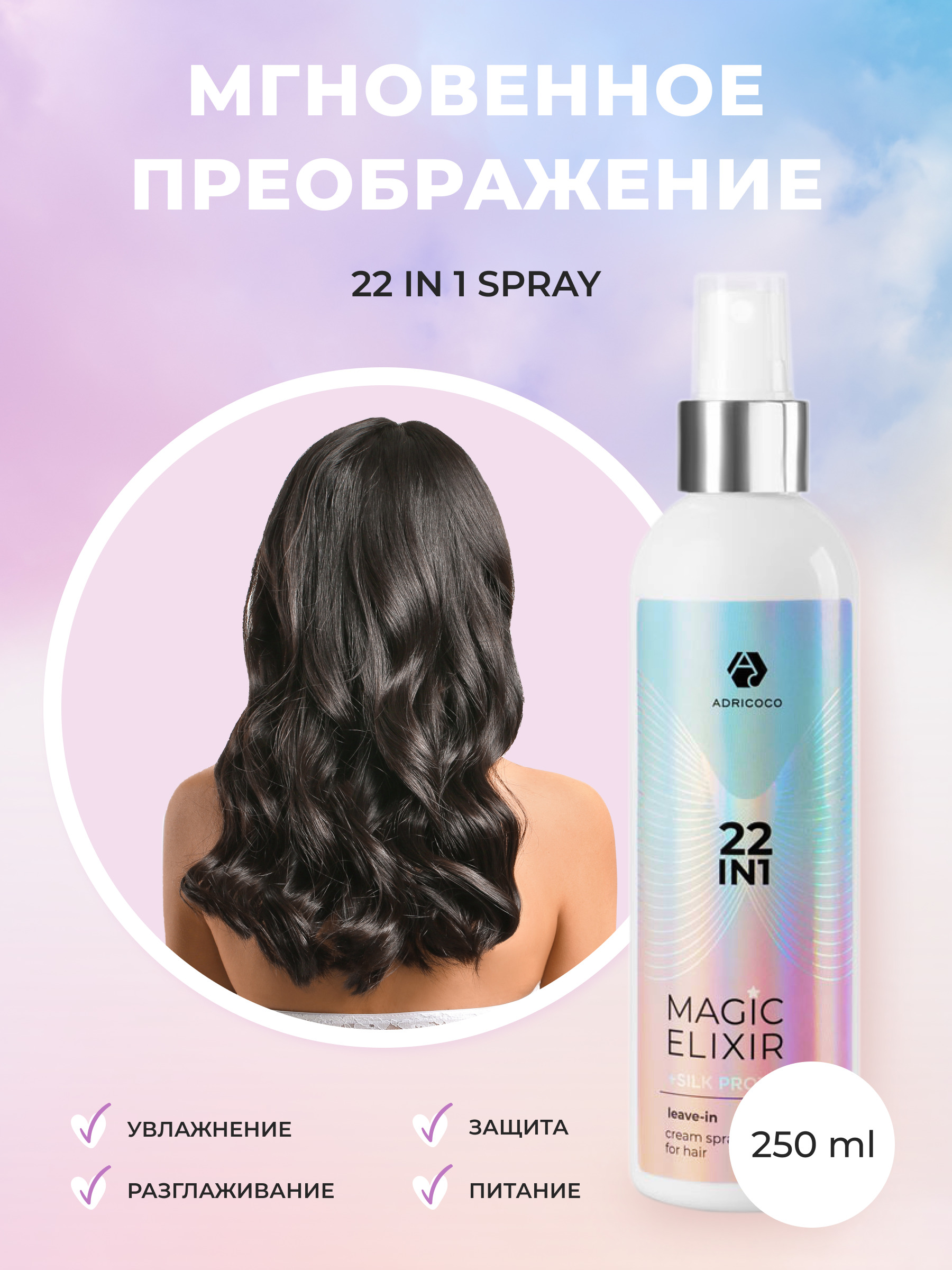 Magic elixir 22in1. Adricoco спрей для волос. Adricoco термозащитный спрей. Magic Elixir 22in1 отзывы adricoco.