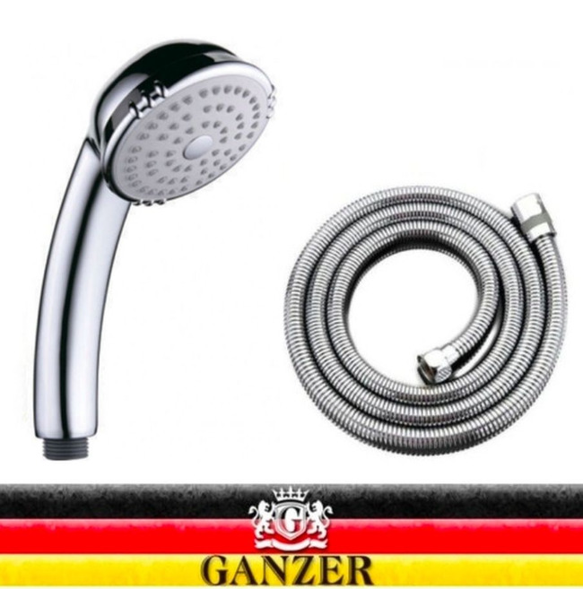 Ganzer Classic душевой набор для смесителя (лейка 1 режим, шланг 1.5м) хром