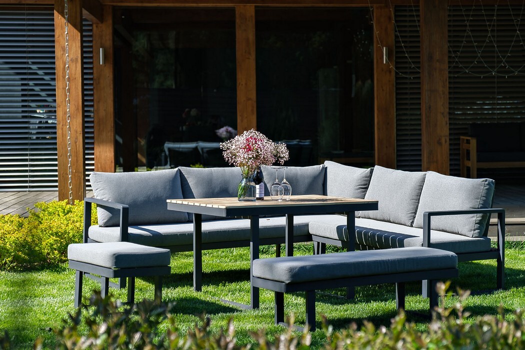 Садовая мебель для дачи. Джойгарден. Комплект шезлонгов milano. Диванная группа rimini l. Ротанговая мебель для дачи.