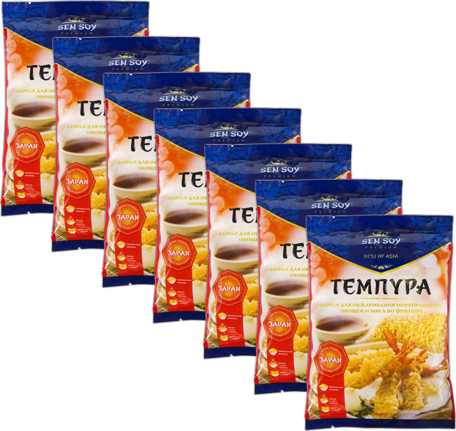 Панировочные хлопья Sen Soy Tempura, комплект: 7 упаковок по 100 г