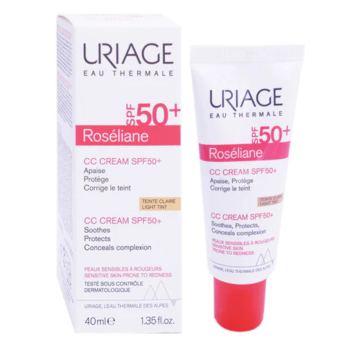 Uriage Розельян Крем СС SPF 50+ Roseliane CC Creme SPF 50+, бежевый тон, 40 мл