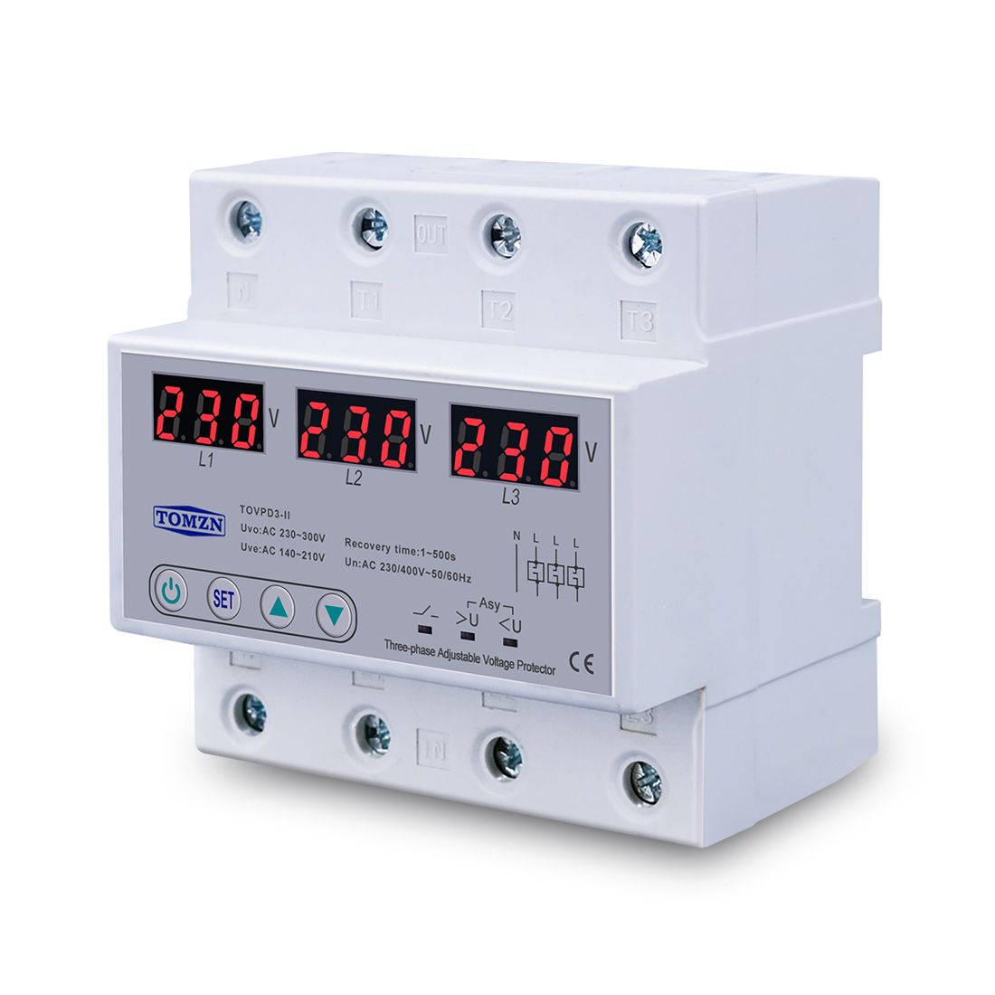 Реле напряжения трехфазное tomzn tovpd3 63