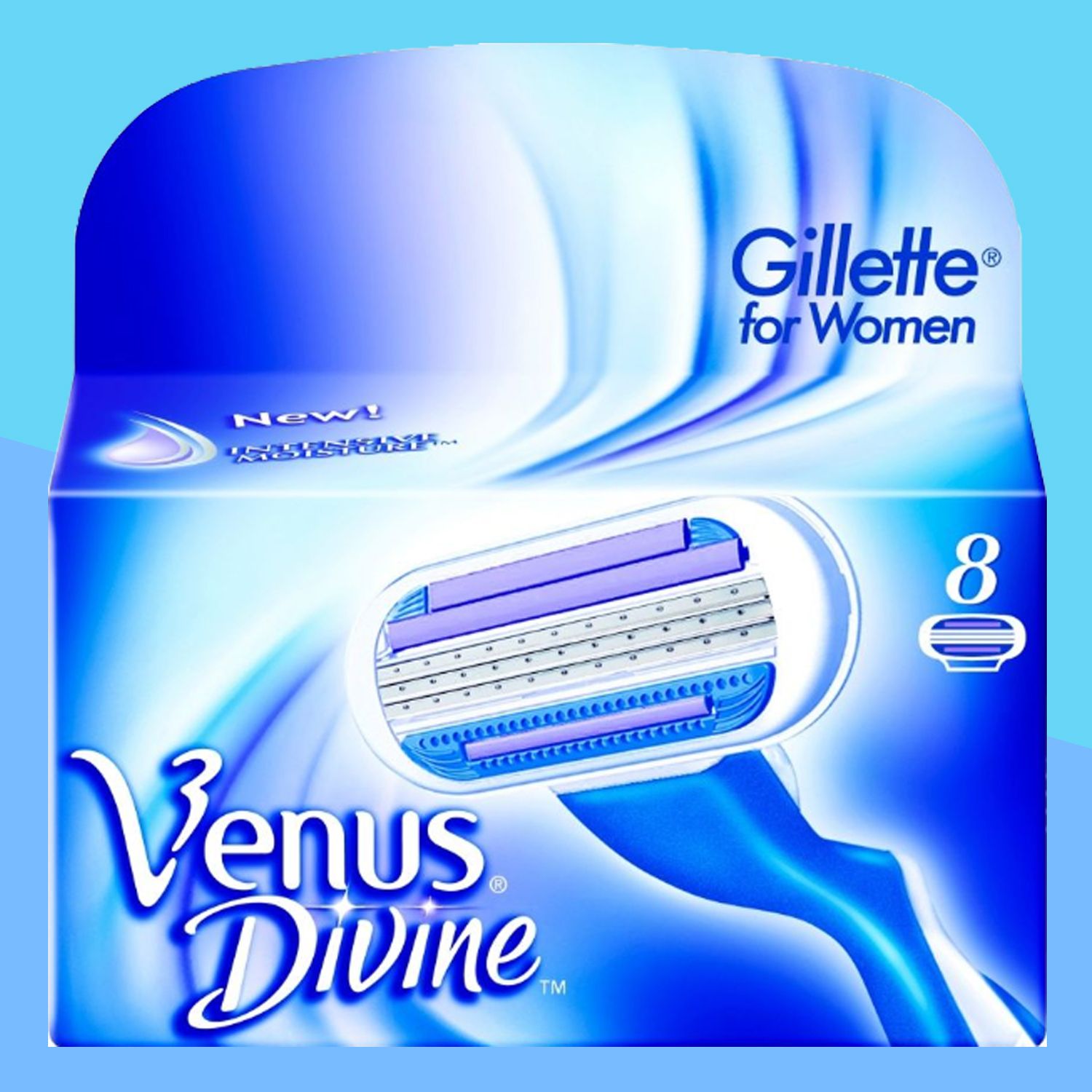 Лезвия для бритвы женские. Венус джилет сменные кассеты. Venus Divine 8 шт.