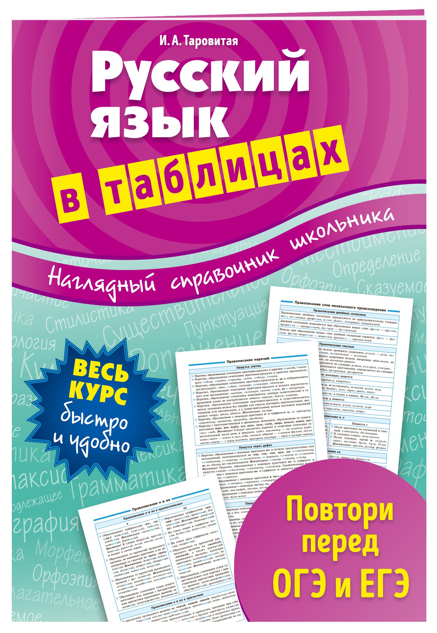 Русский язык в таблицах | Таровитая Ирина Александровна - купить с  доставкой по выгодным ценам в интернет-магазине OZON (268163539)