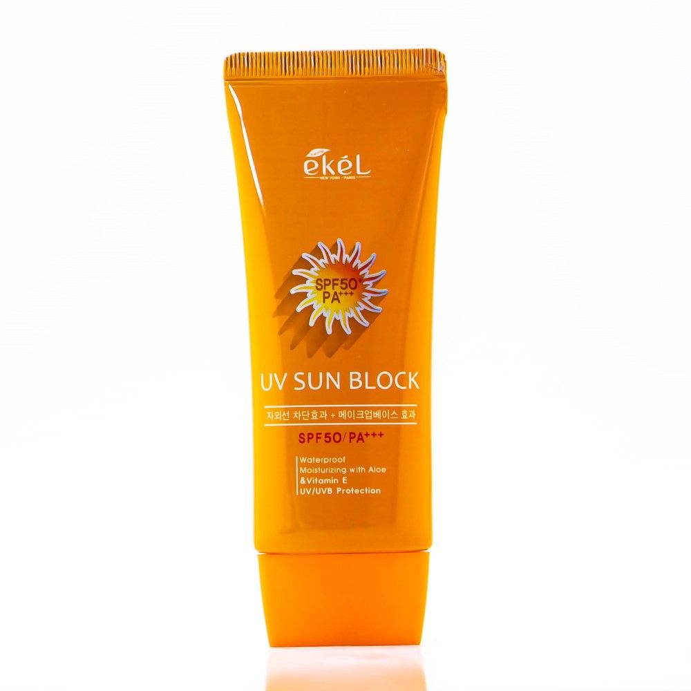 Sun block spf50. Солнцезащитный крем с экстрактом алоэ Ekel UV Sun Block SPF 50/pa+++, 70мл. Ekel крем солнцезащитный с экстрактом алоэ - UV Sun Block spf50/pa+++, 70г. Ekel Aloe Vera Sun Block SPF 50.