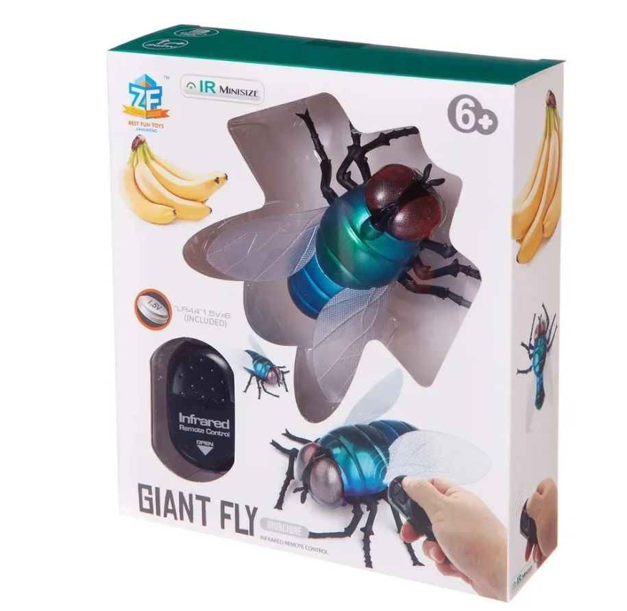 Муха Игрушка на пульте управления Giant fly арт. 9921 - купить с доставкой  по выгодным ценам в интернет-магазине OZON (780159397)