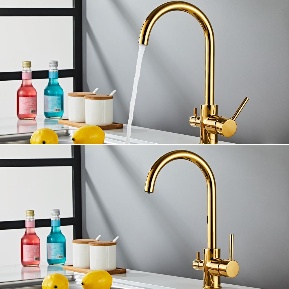 Золотой Смеситель Для Кухни фото 18