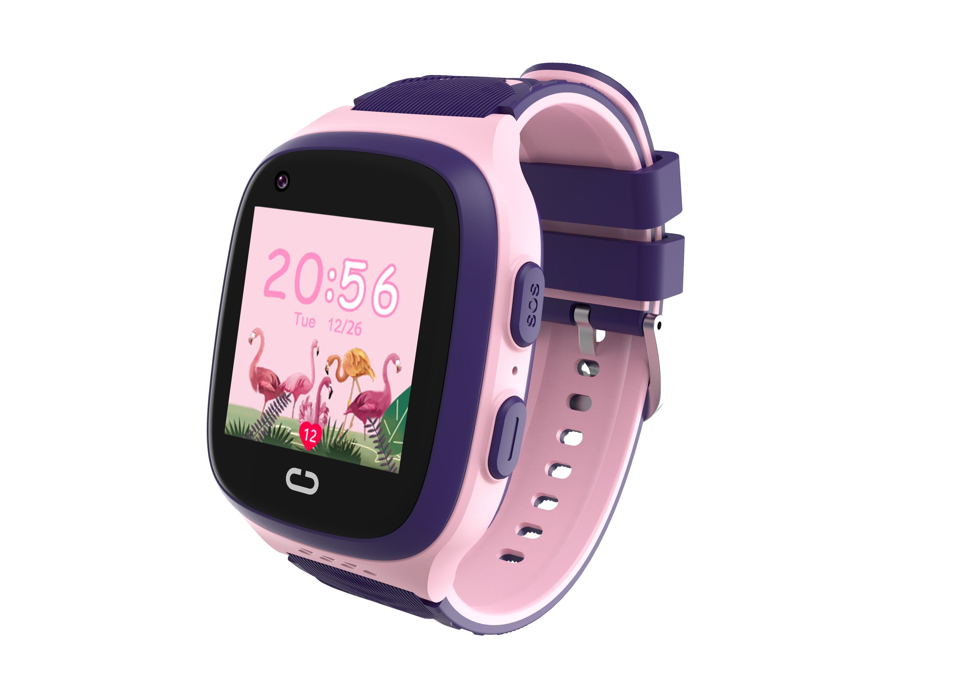 Детские часы телефон 4g. Helmet Smart Kids watch lt31, Black and Pink.