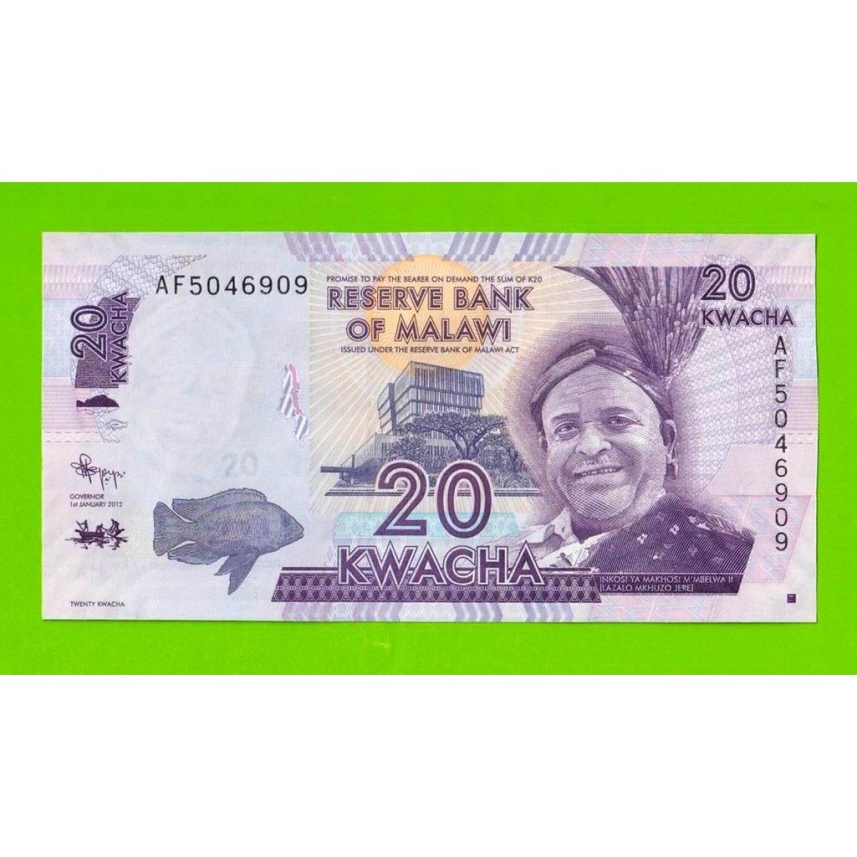 Купюр сайт. Банкнота Малави 20 квача. Реквизиты банкноты. Отзыв о банкноте.