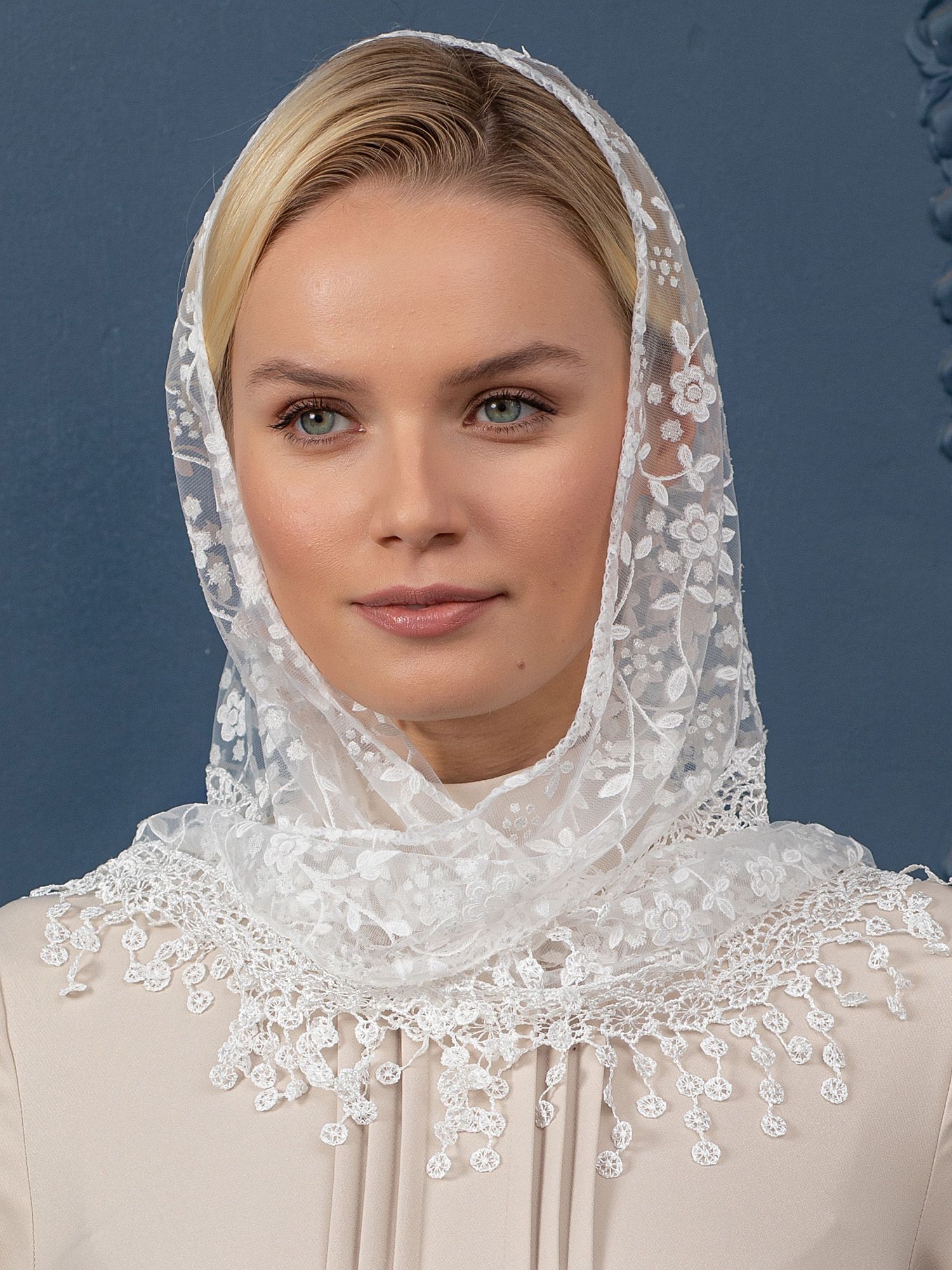 Белый Платок на Голову Кружевной – купить в интернет-магазине OZON по ...