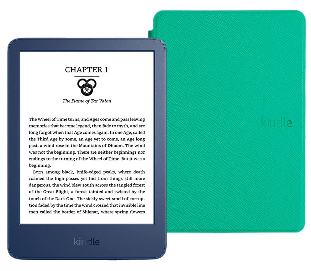 Amazon Kindle 6" Электронная книга 11 (16Gb) SO Denim + обложка ReaderОNE, бирюзовый