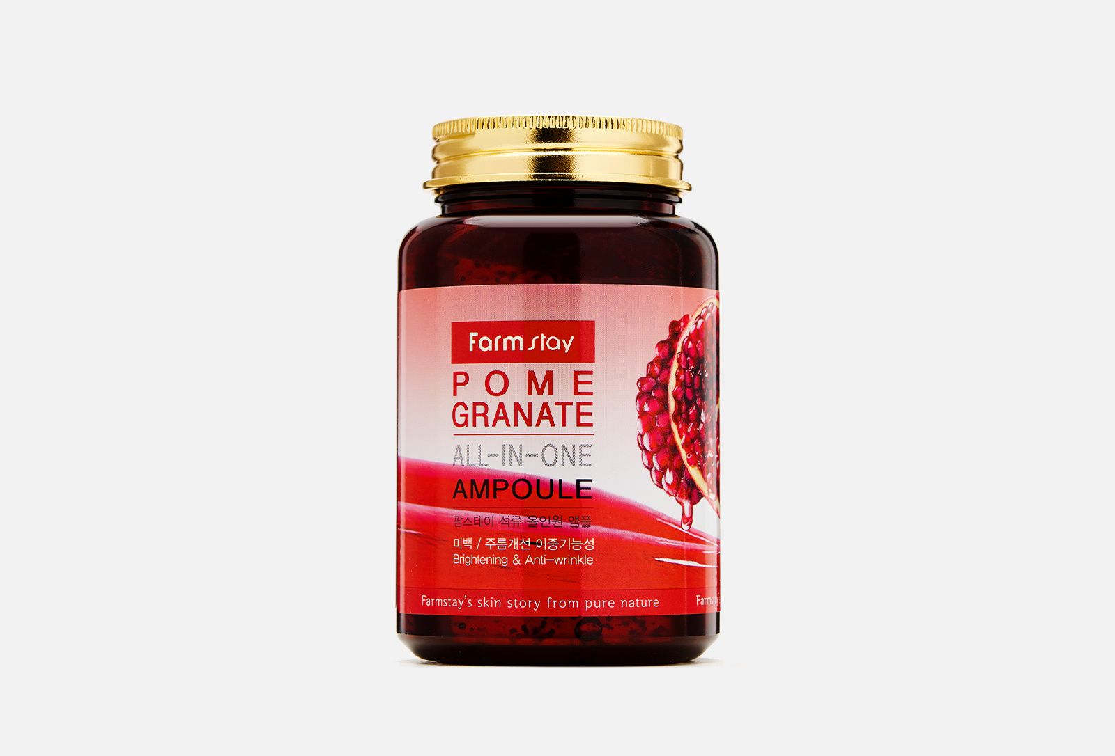 Farm stay. Farmstay Pomegranate all-in one Ampoule, 250 мл. Ампульная сыворотка с экстрактом граната Farmstay Pomegranate all-in-one Ampoule, 250мл. Ампульная сыворотка с экстрактом граната Pomegranate all-in one Ampoule 250 мл.. Антиоксидантная сыворотка Farmstay Pomegranate all-in one Ampoule 250ml.