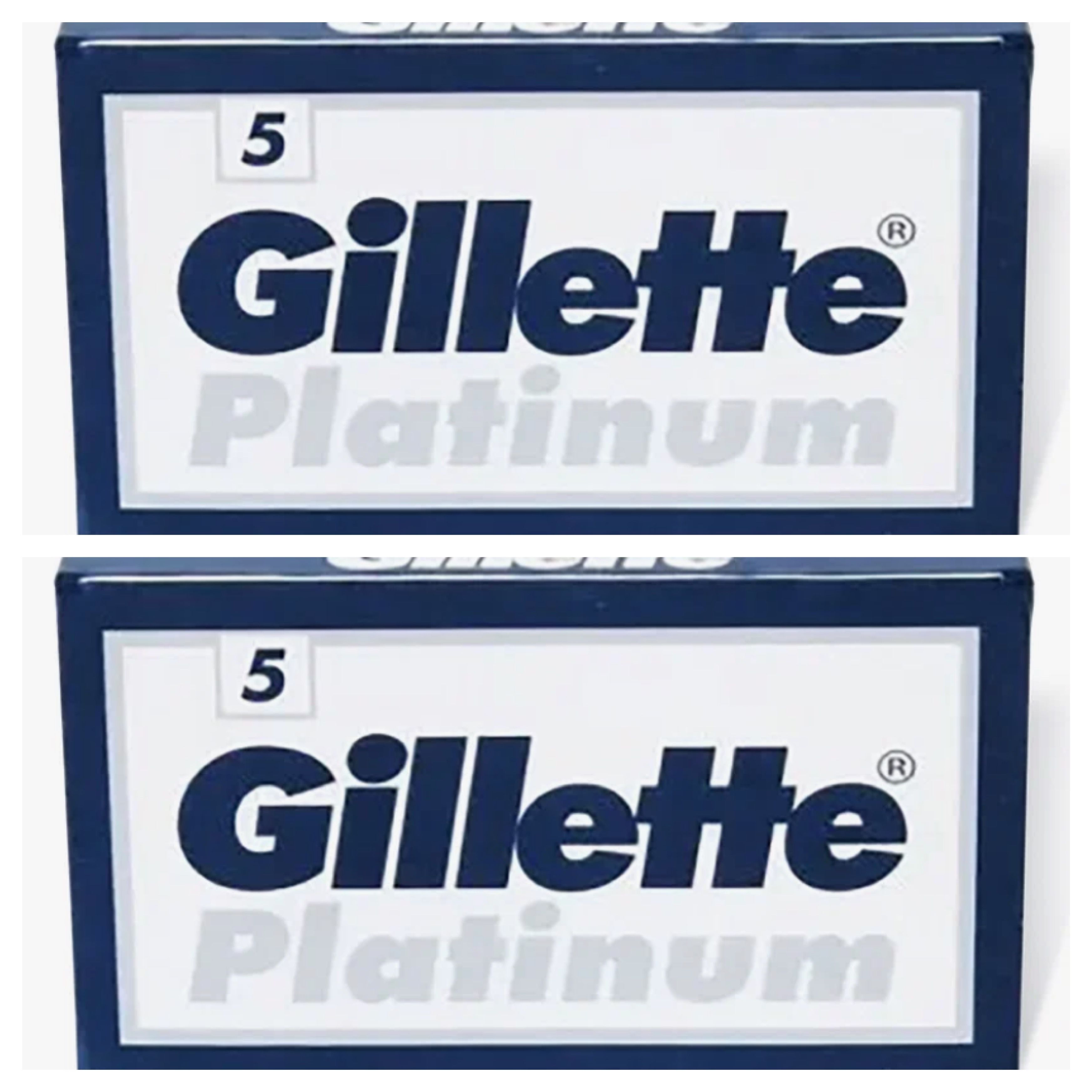 GILLETTE Двусторонние Лезвия Для Мужской Бритвы Gillette Platinum, 2х5 шт