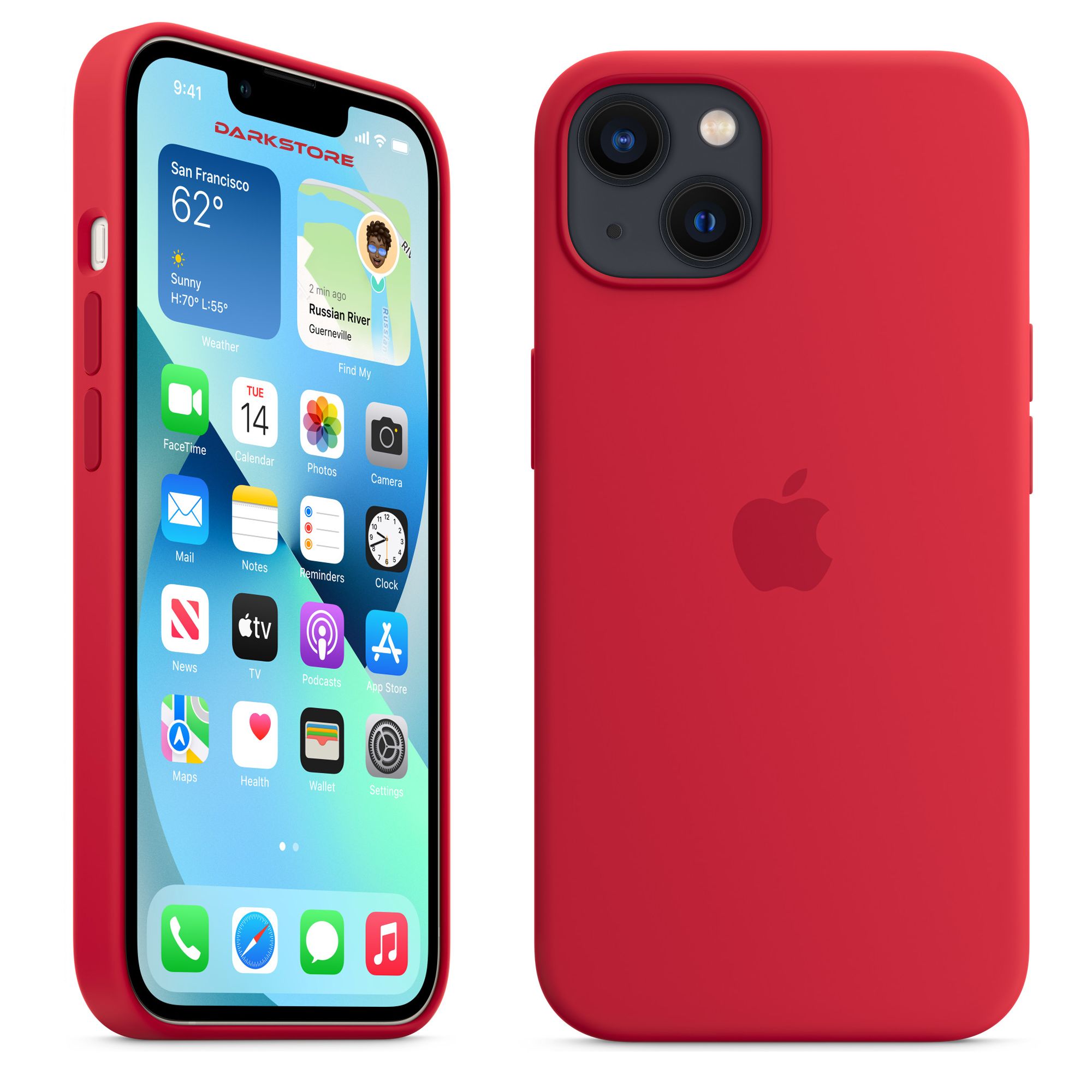 Силиконовый чехол Apple с Soft-touch покрытием на iPhone 13 / Apple  Silicone Case с бархатным покрытием внутри, Красный (PRODUCT)RED - купить с  доставкой по выгодным ценам в интернет-магазине OZON (831452426)