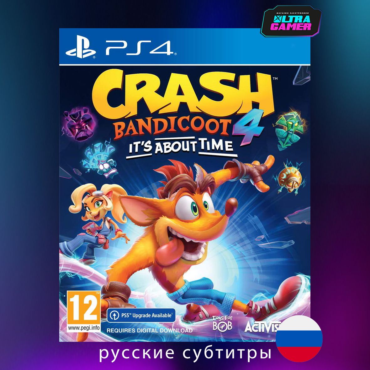 Игра Игра Crash Bandicoot 4 Это Вопрос Времени (русские субтитры) (PS4) ( PlayStation 4, PlayStation 5, Русские субтитры) купить по низкой цене с  доставкой в интернет-магазине OZON (616170237)