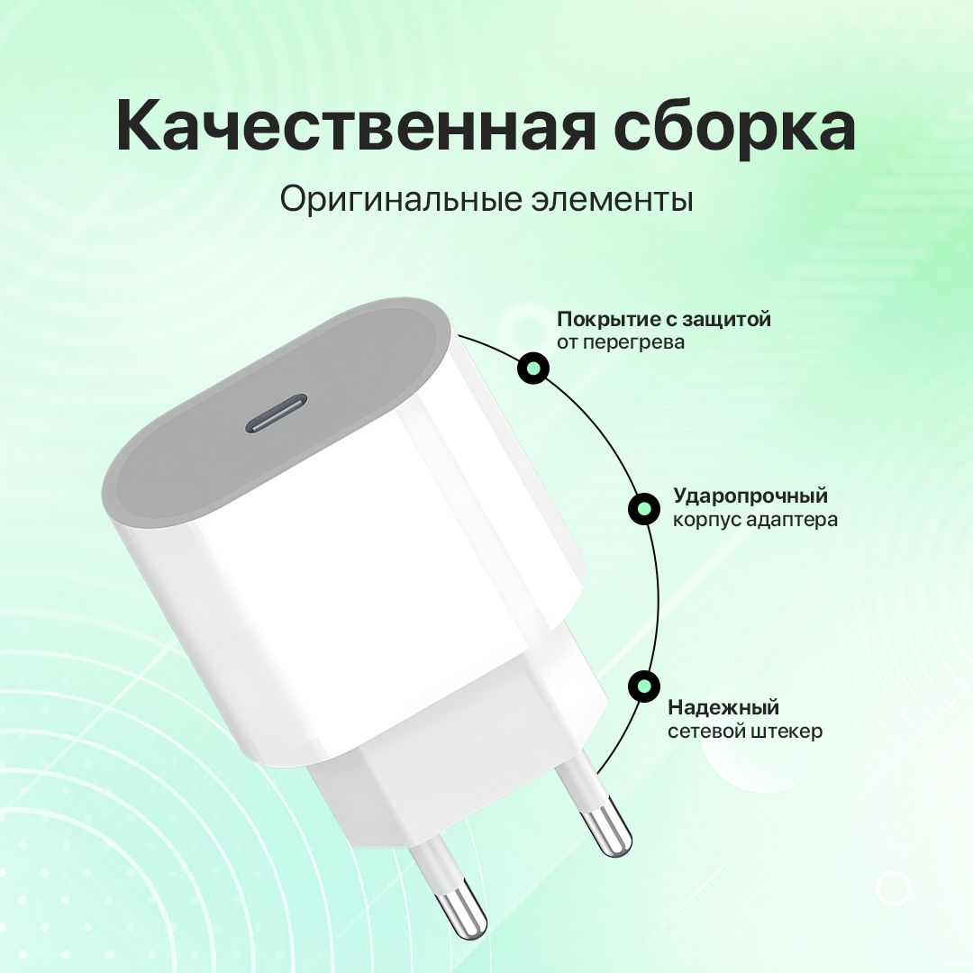 Адаптер питания usb c 20вт