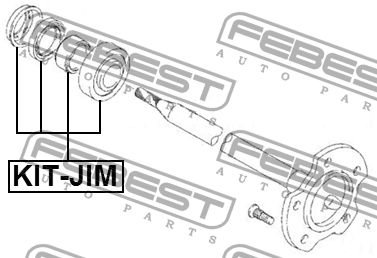 Febest Подшипник полуоси, арт. KIT-JIM, 1 шт.
